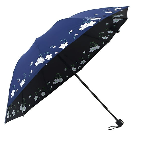 GASTROPOD Umbrellas for Rain,Steel Frame Support Umbrella for Women,Reinforced Iron Frame Strengthened Areas Small Umbrella,Navy