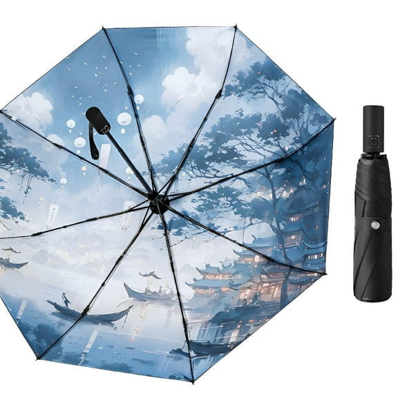 GASTROPOD Umbrellas for Rain,Steel-Ribbed Umbrella Small Umbrella,Windproof Ribbed Frame Travel Umbrella,Style2