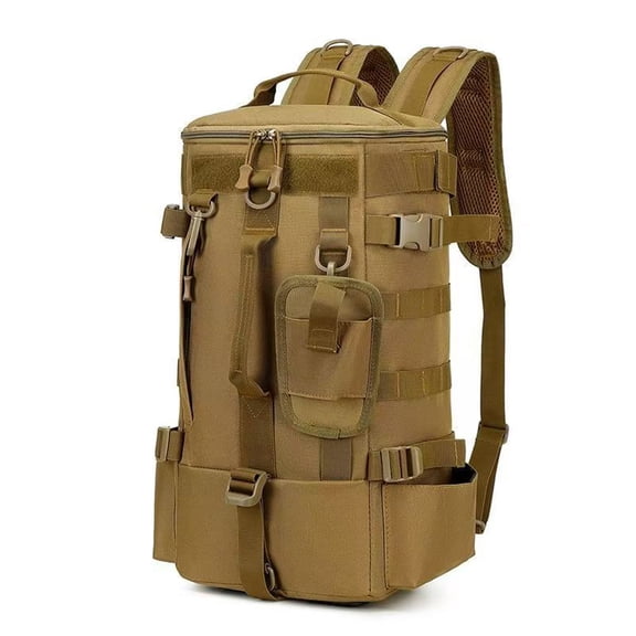 GASTROPOD Unisex Fishing Backpack with Rod Holder,Fishing Tackle Sling Bag,Brown