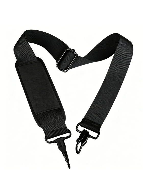 Universal Replacement Laptop Shoulder Strap, Durable 55" Adjustable Comfortable Belt with Metal Hooks for Briefcase, Computer Messenger Bag, Laptop Case Luggage/Duffel/Camera, (Black)