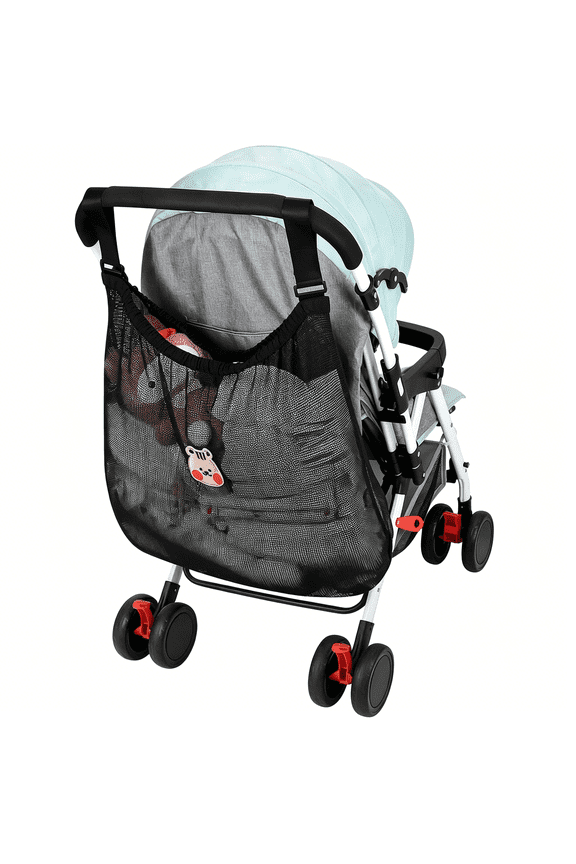 Universal Stroller Organizer, Large Storage Stroller Bag Fits for Uppababy, Nuna, Britax, Doona Strollers, Non-Slip Adjustable Storage Mesh Caddy Accessories for Stroller Crib