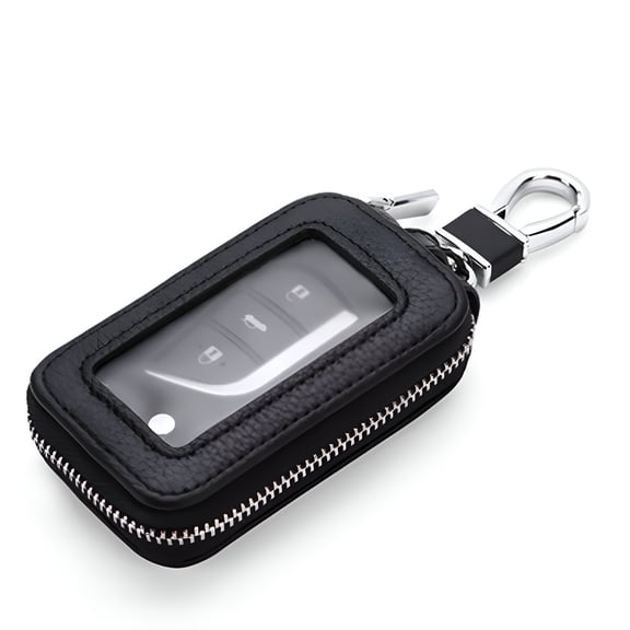 GASTROPOD Universal Vegan Leather Car Key Holder,Black Key Fob Holder,For Key Organization,Car Accessories,Gifting,Travel,Everyday Carry,Vehicle Security Key Ring Holder