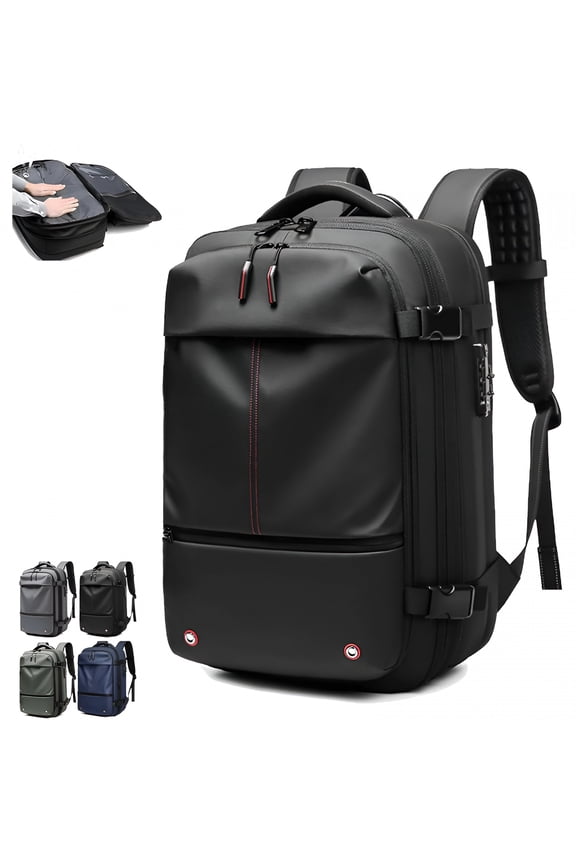 2026 New Vacuum Compression Travel Backpack, Vacuum Seal Backpack Travel 60L with Pump, Waterproof and Anti-Theft for Travel, Camping, Hiking, Business Trips