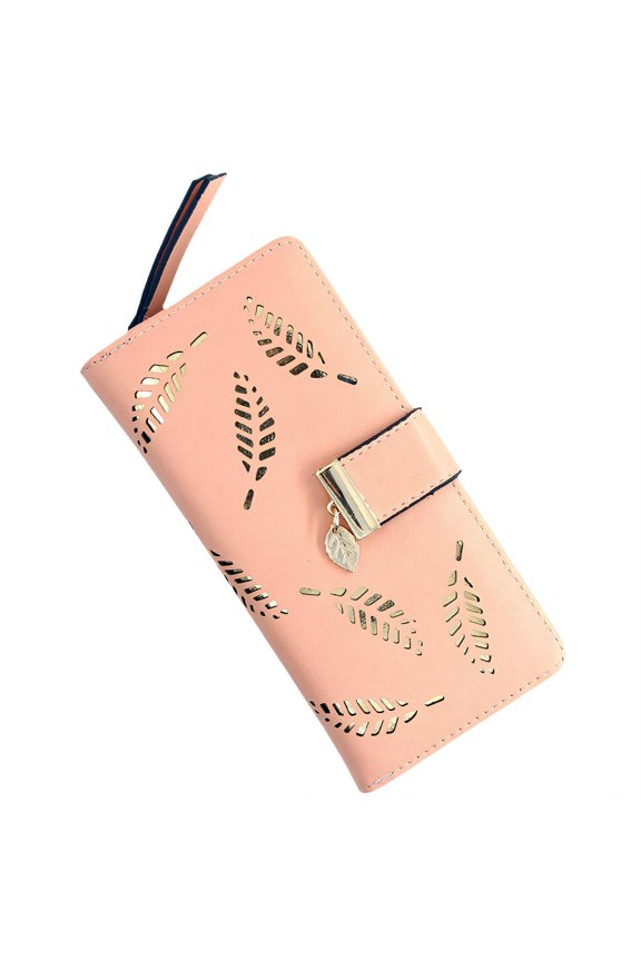Wallet Women,Bold Zipper Design Card Holder for Women,Convenient Access Wallet Purse,Pink