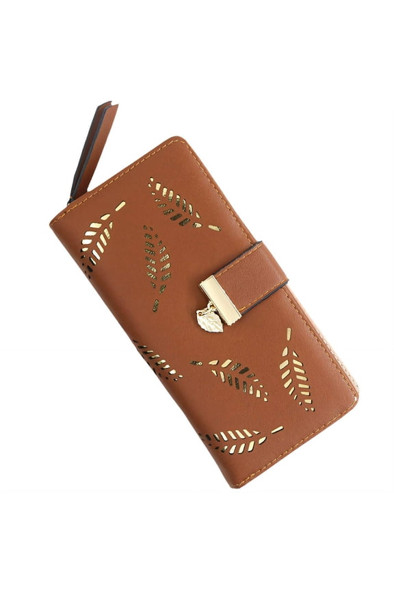 Wallet Women,Practical Zipper Rfid Wallet Women,Strong Grip Wallet Purse,Coffee