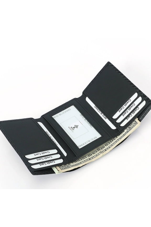 Wallet for Men, Classic Compact Design, Easy to Clean, Billetera Para Hombre, Black