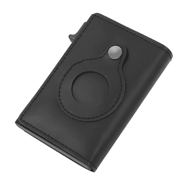 GASTROPOD Wallet with Airtag Holder,Metal Aluminum Alloy Airtag Wallet Men,Metal Card Holder Wallet with Airtag Holder,Black