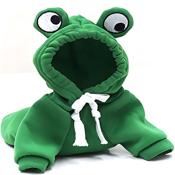 GASTROPOD Warm Dog Winter Clothes Cute Fruit Dog Coat Hoodies Fleece Pet Dogs Costume Jacket for French Bulldog Chihuahuadecorative Lamp(Green,S)