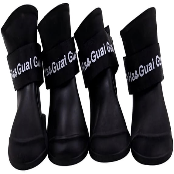GASTROPOD Waterproof Dog Boots Anti-Slip, Small Medium Dogs, Black, One Size Dog Shoes For Medium Dogs