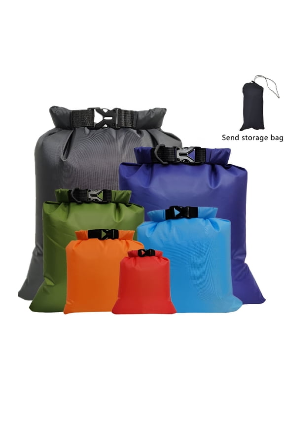 Waterproof Dry Bag Pack Sack, 6-Piece, 1.5L 2.5L 3L 3.5L 5L 8L