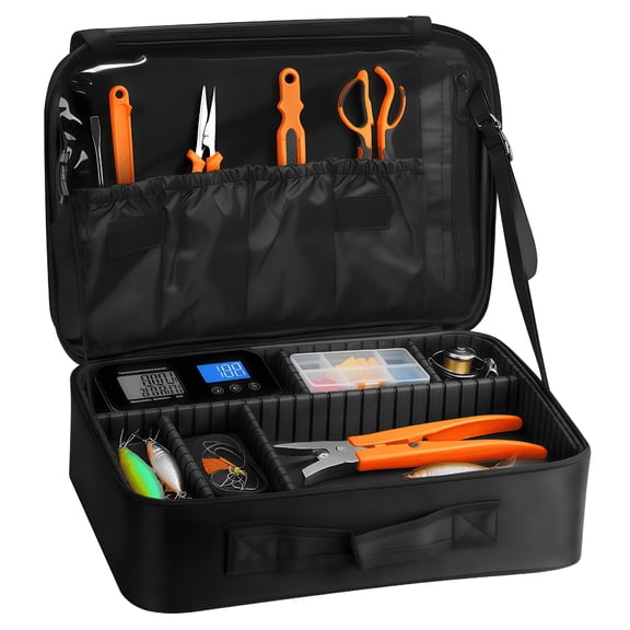 GASTROPOD Waterproof Fishing Reel Box Backpack with Shockproof Dividers & Multiple Pockets - for Ice Fishing Gear, Travel & Daily Use Fishing Backpack