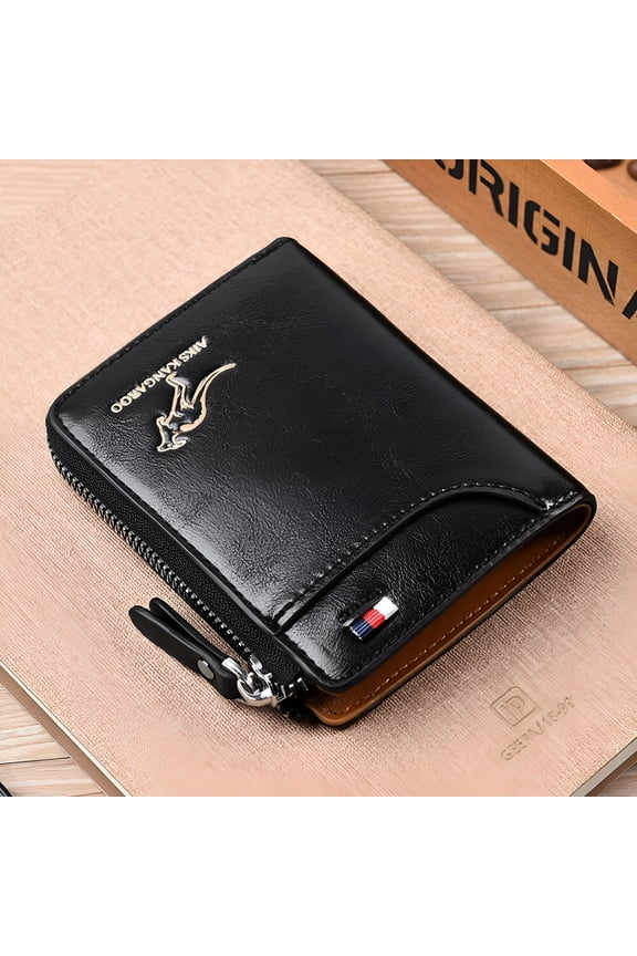 Waterproof Mens RFID Blocking Leather Wallet Credit Card ID Holder Zipper Purse