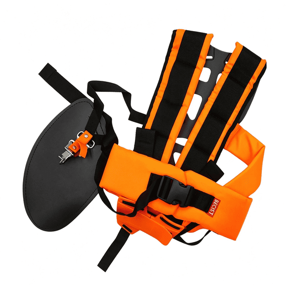 GASTROPOD Weed Eater Strap Harness,Double Should Straps for Big and Tall,Compatible with Brush Cutters and String Trimmers Ergonomic Weed Eater Strap Black