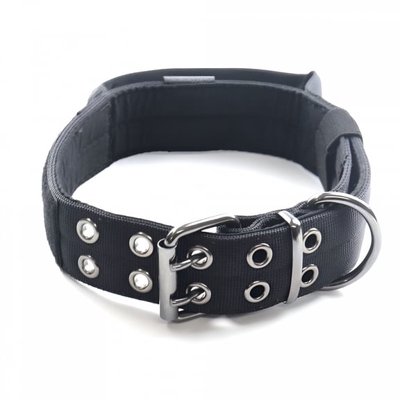 GASTROPOD Wide Tactical Collars with Handle for Extra Large Breed Dogs, Thick Puppy Collar K9 Nylon Pet Collar