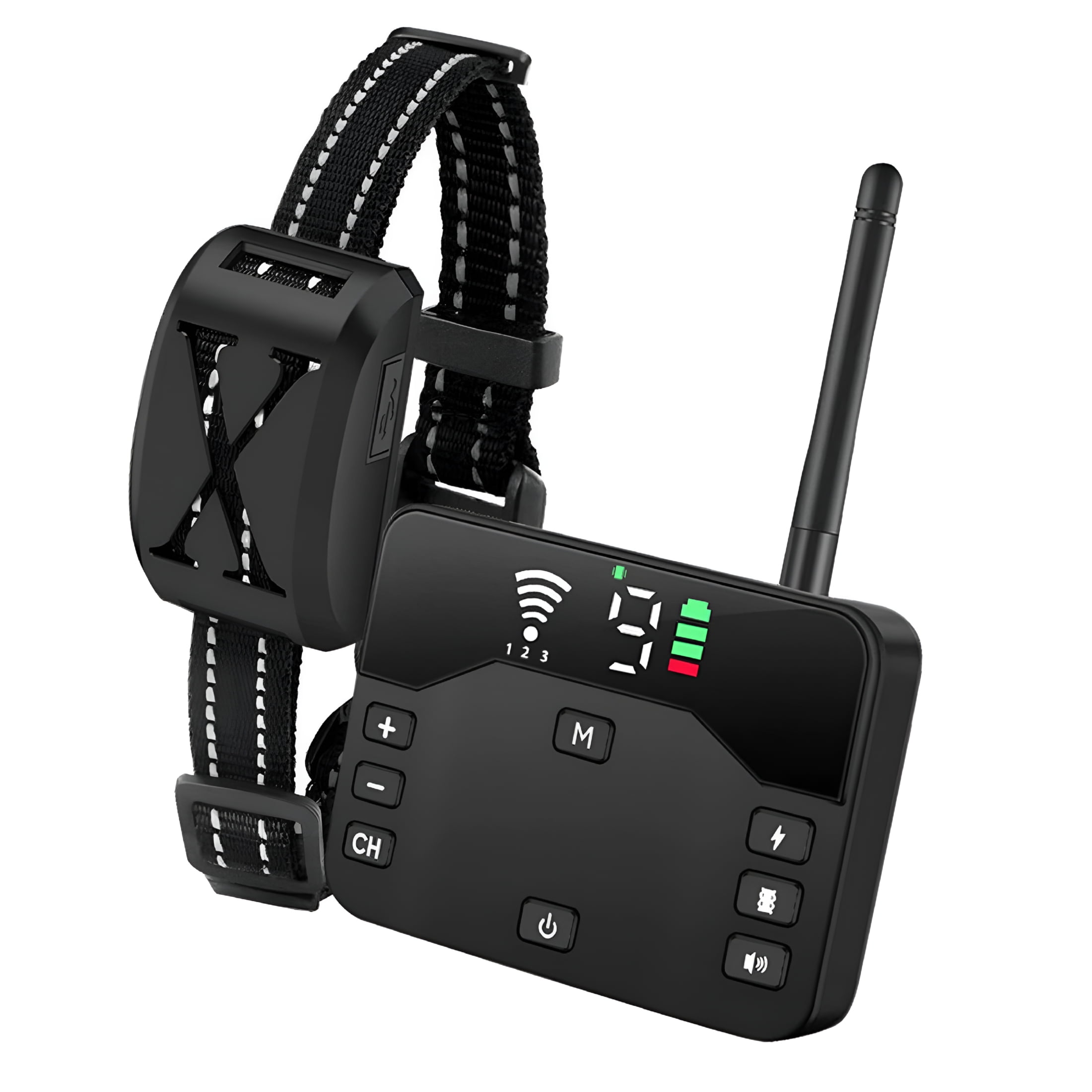 HBMYN Wireless Electronic Pet Fence 2-In-1 for Dogs Trainer Waterproof Up to 800 Ft