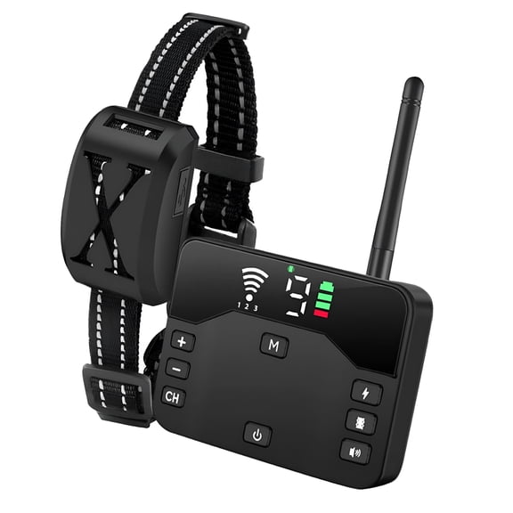 GASTROPOD Wireless Electronic Pet Fence 2-In-1 for 3 Dogs Trainer Waterproof, Up to 800Ft Adjustable Electric Fence for Dogs, Anti-Barker, Training Collar Rechargeable, Pet Electric