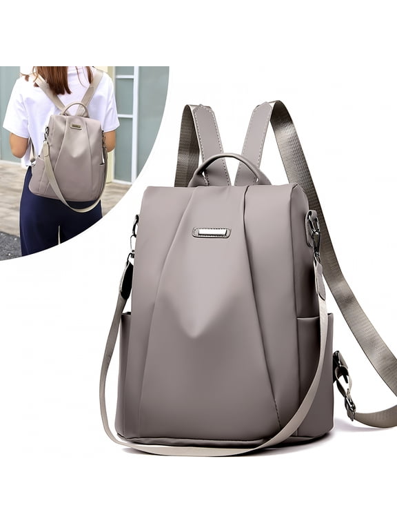 Women Medium Backpack Purse Waterproof Nylon Anti-theft Rucksack Lightweight Shoulder Bag