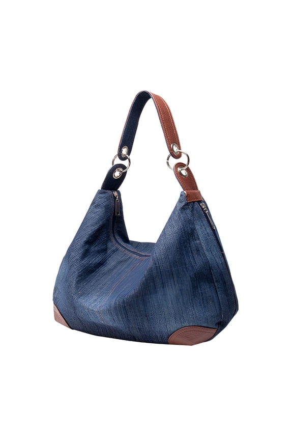 Women'S 95% Cotton Geometric Casual Luxury Denim Handbag Denim Purses for Women