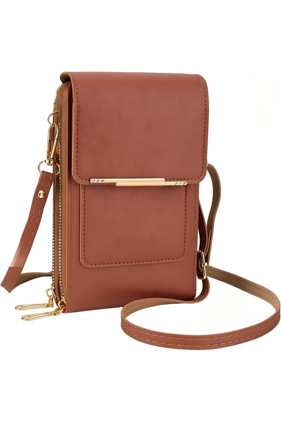 Women's Phone Messenger Bag, Crossbody Phone Wallet, RFID Touch Screen Crossbody Phone Purse for women, Anti-Theft Shoulder Strap