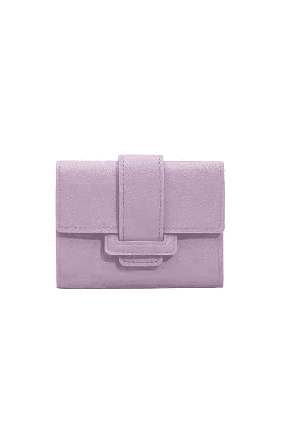 Womens Wallet,Functional Compact Card Holder,Minimalist Pure Color PVC Small Purses