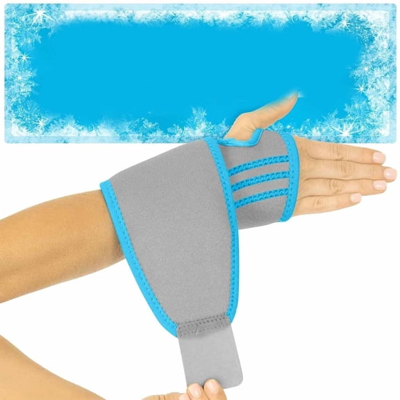 GASTROPOD Wrist Ice Pack Wrap-Refreezable Gel Compression Support-Flexible Hot & Cold Brace for Injuries,Rheumatoid,Tendinitis,Swelling & Carpal Tunnel-Reusable for Pain & Muscle Therapy