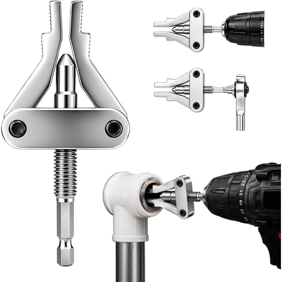GASYLL Broken Pipe Extractor Tool for Drill, Hex Shank Damaged Bolt Remover Set for 1/2" 3/4" 1" Pipe, Screw Extractor for Power Drill, Home Plumbing Repair Kit