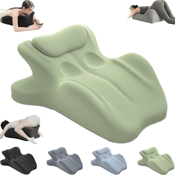 GASYLL Ergonomic Memory Foam Wedge Pillow, 27° Angled Support Pillow , Multi-Position Lounge Pillow,Waterproof & Portable with Washable Cove