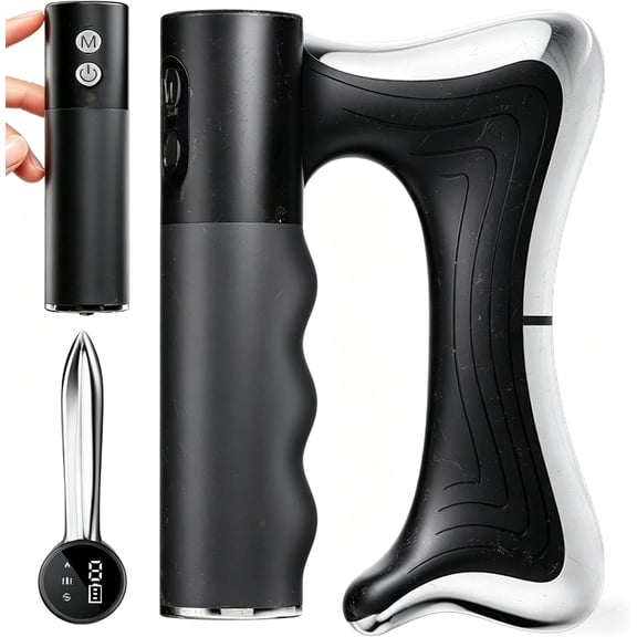 GASYLL Full Body Contour Device with Heat, Heated Muscle Scraper Tool,3-in-1 Electric Muscle Scraper Tool,Body Gua Sha Massage Tool,3 Modes 3 Intensity Levels Deep Tissue Fascia Knife Massager