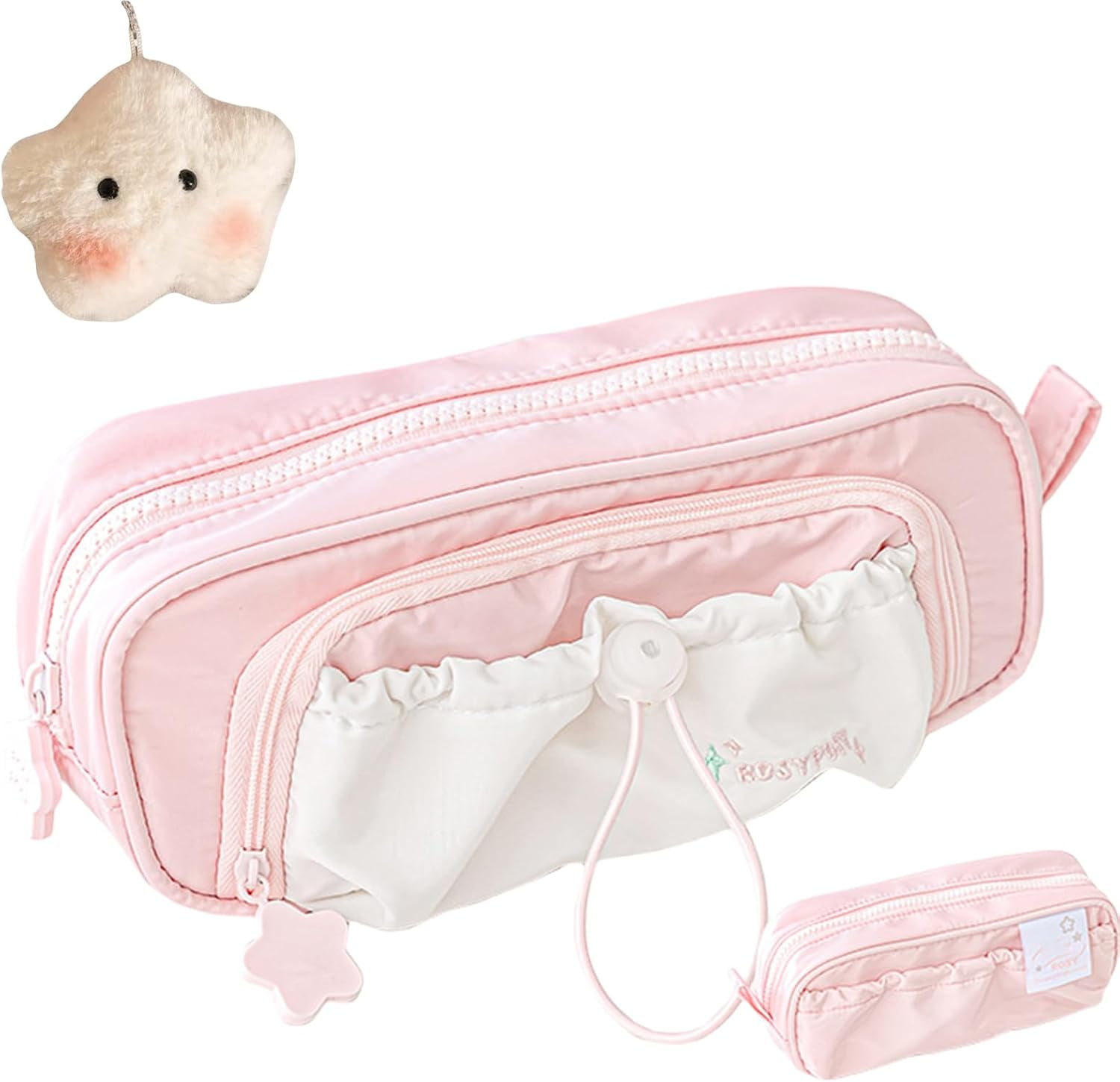 GASYLLSHOP Pencil Case, Pencil Case, Cute Pencil Pouch,Star Series Large Capacity Drawstring Pencil Cases
(pink)