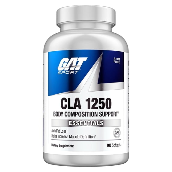 GAT SPORT Essentials Series CLA 1250, Body Composition Support, 90 Softgels