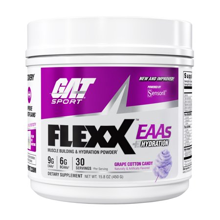 GAT SPORT FLEXX EAAs + Hydration, Grape Cotton Candy, 15.8 oz (30 Servings)