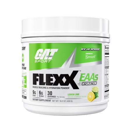 GAT SPORT FLEXX EAAs + Hydration, Lemon Lime, 16.2 oz (30 Servings)