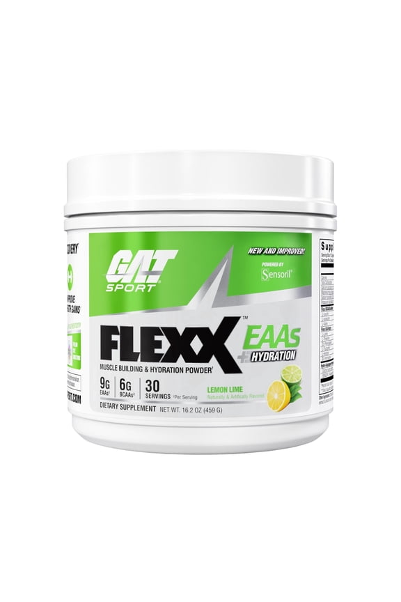 FLEXX EAAs New & Improved 9g EAAs + Ashwagandha | Muscle Recovery & Hydration | 3rd Party Tested | 30 Servings (Lemon Lime)