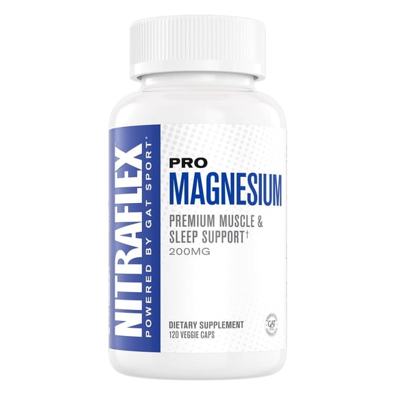 GAT SPORT Pro Magnesium, High Potency, Increased Absorption Vitamin B6, Vitamin D, 120 Capsules