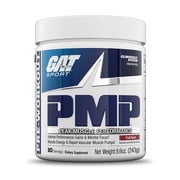 GAT SPORT PMP Peak Muscle Performance, Pre-Workout, 8.6 Oz, 30 Servings Fruit Punch