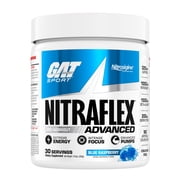 GAT SPORT NITRAFLEX ADVANCED, Blue Raspberry, 10.6 oz 30 Servings