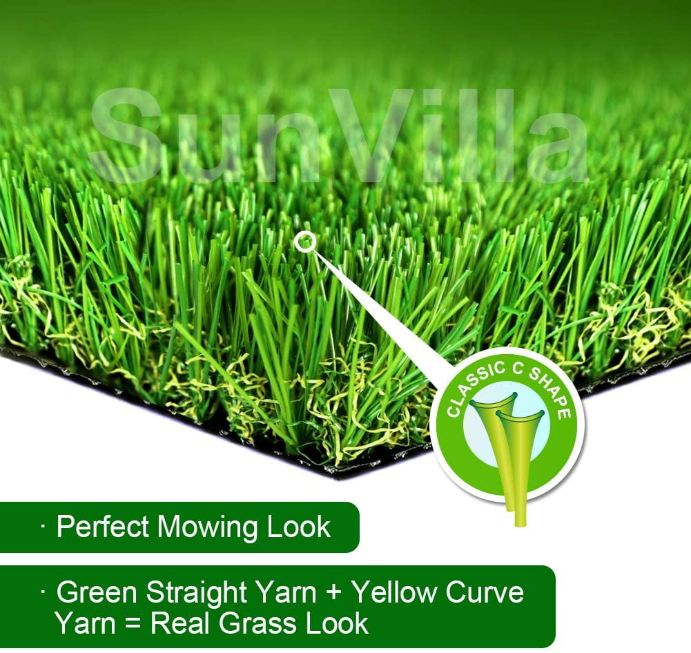 GATCOOL 4'X13' Realistic Indoor/Outdoor Artificial Grass/Turf, 4 ft X ...