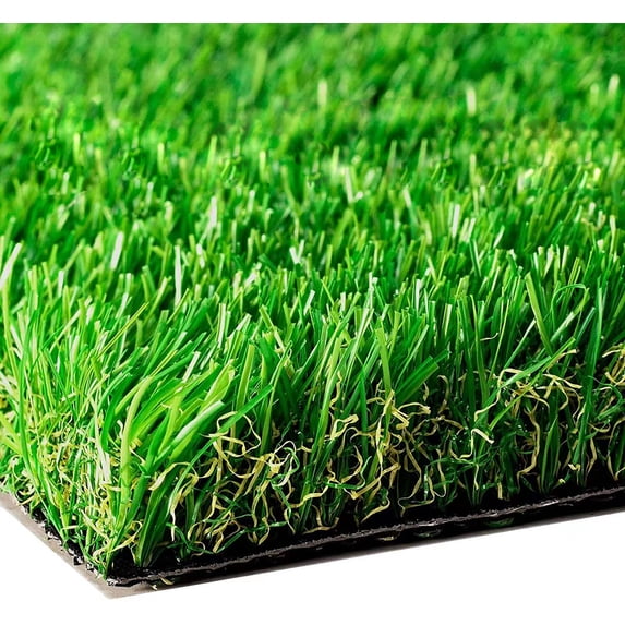 GATCOOL Artificial Grass,1.38" Pile Height Custom Sizes 3' x18‘ Realistic Synthetic Grass, Drainage Holes Indoor Outdoor Pet Faux Rug Carpet for Garden Backyard Patio Balcony 3FTx18FT (54sq ft)