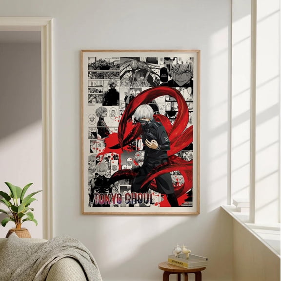GATEGOO Poster Anime Manga Poster - Tokyo Ghoul - Wall Art - Ken Kaneki - Anime Gift 24X36, UNFRAMED