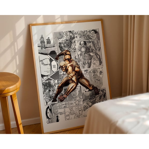 GATEGOO Poster Attack On Titan Armored Titan Poster - Manga & Anime Poster - Print For Anime Lovers - Wall Art 12X18, UNFRAMED