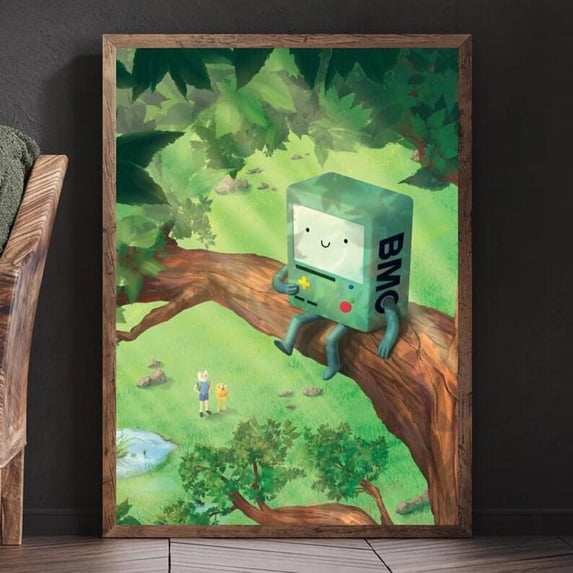 GATEGOO Poster Bmo Adventure Time Poster, Whimsical Cartoon Art Print ...