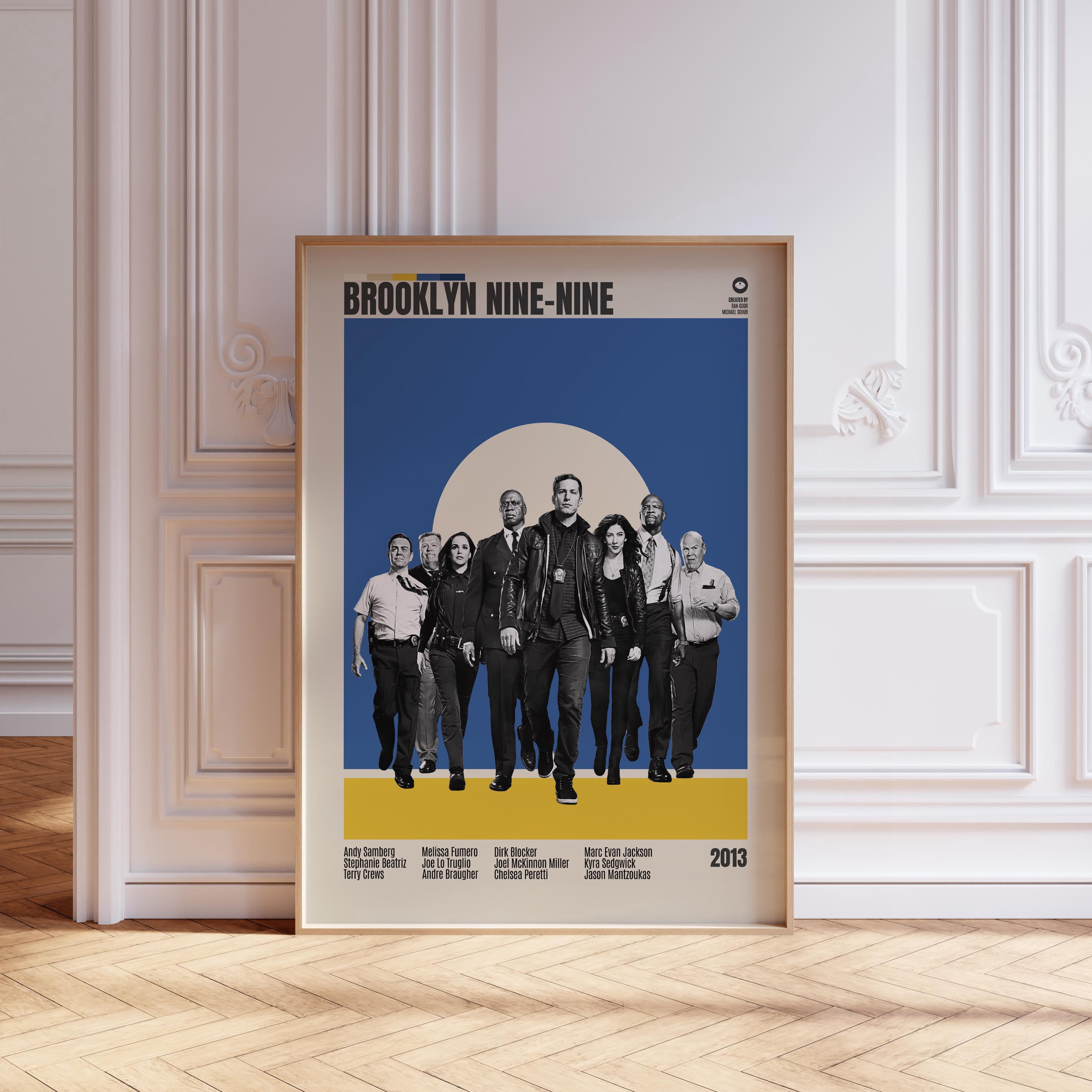 GATEGOO Poster Brooklyn NineNine, Retro Movie Print, Midcentury Modern — free download