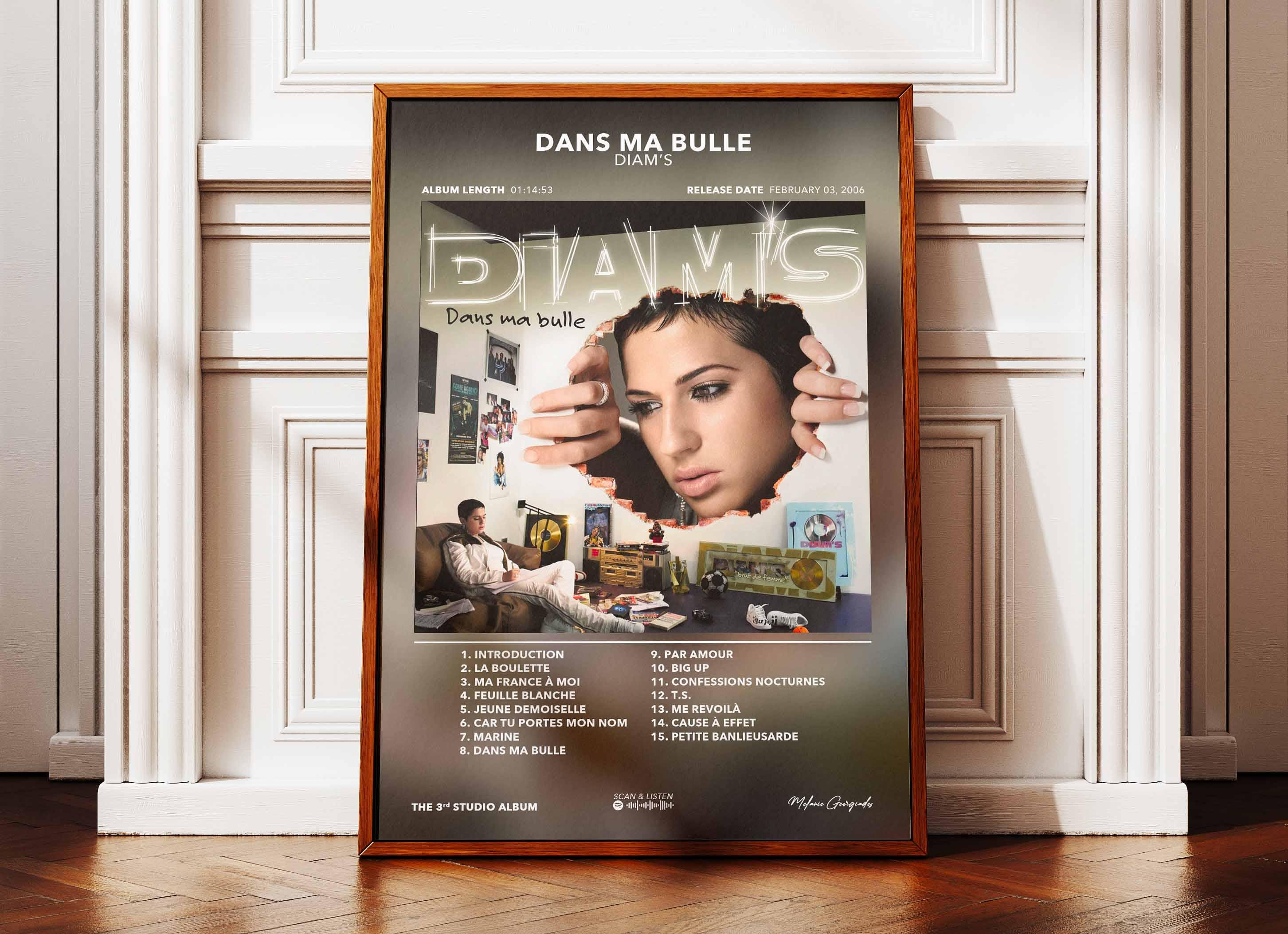 GATEGOO Poster Diam'S Dans Ma Bulle Album Poster | Diam'S Album Poster ...