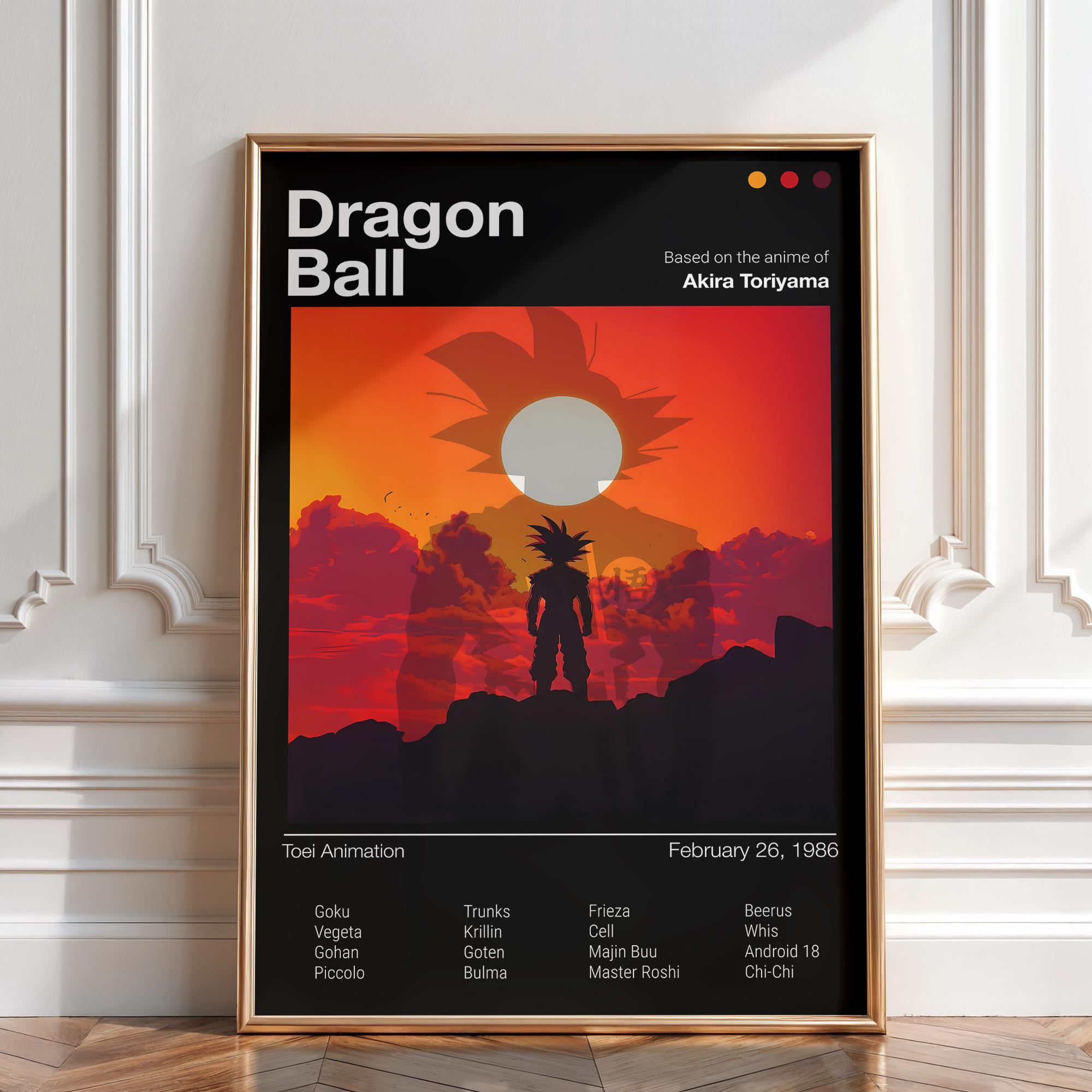 GATEGOO Poster Dragon Ball Z Poster, Goku Art Print Vintage Artwork ...
