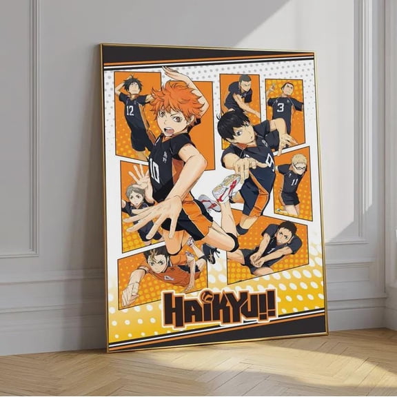 GATEGOO Poster Haikyuu Anime Poster | Motivational Volleyball Art, For Otaku 24X36, UNFRAMED
