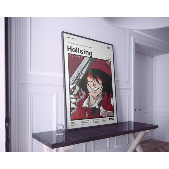 GATEGOO Poster Hellsing Anime Poster: Manga Art Print 8X12, UNFRAMED