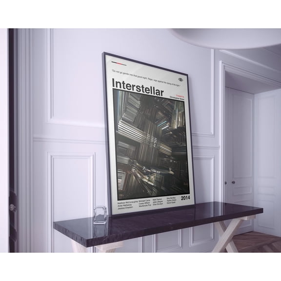 GATEGOO Poster Interstellar Movie Poster: Tv Show Wall Art 8X12, UNFRAMED