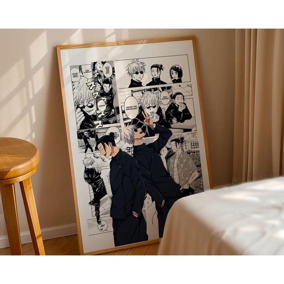 GATEGOO Poster Jujutsu Kaisen Geto And Gojo Poster – Print For Anime Lovers 24X36, UNFRAMED