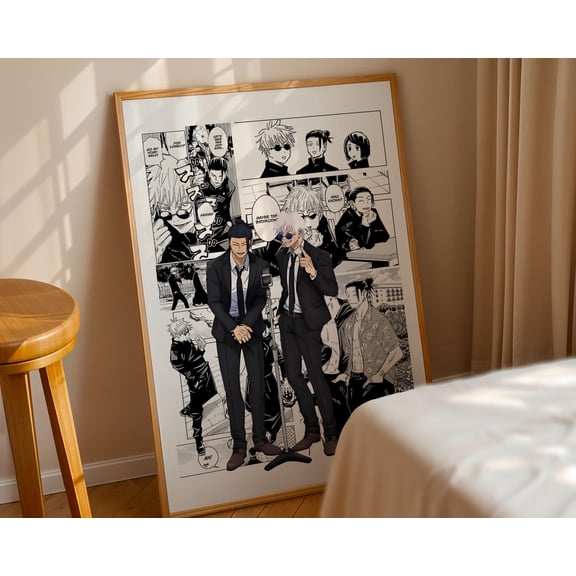 GATEGOO Poster Jujutsu Kaisen Geto And Gojo Poster – Print For Anime Lovers 8X12, UNFRAMED