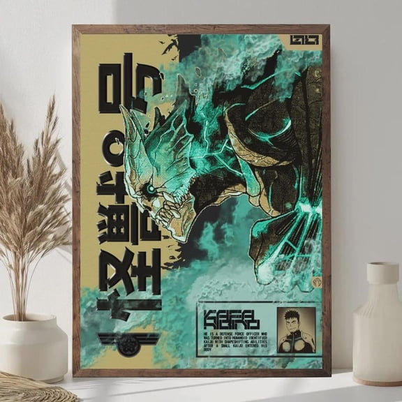 GATEGOO Poster Kaiju No. 8 Anime Poster | Kafka Hibino Wall Art | Dark Manga Poster | Japanese Anime Decor | Otaku Room Art 12X18, UNFRAMED
